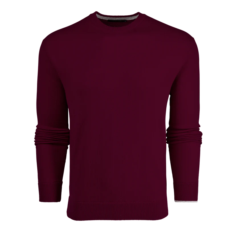 Maroon sweater on a white background