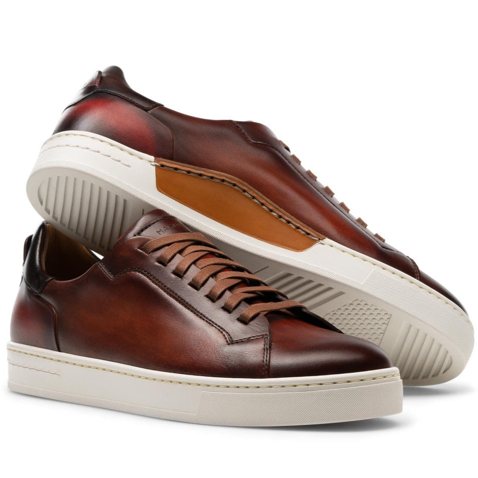 Amadeo Men's Magnanni Sneakers Magnanni Men's Cognac And